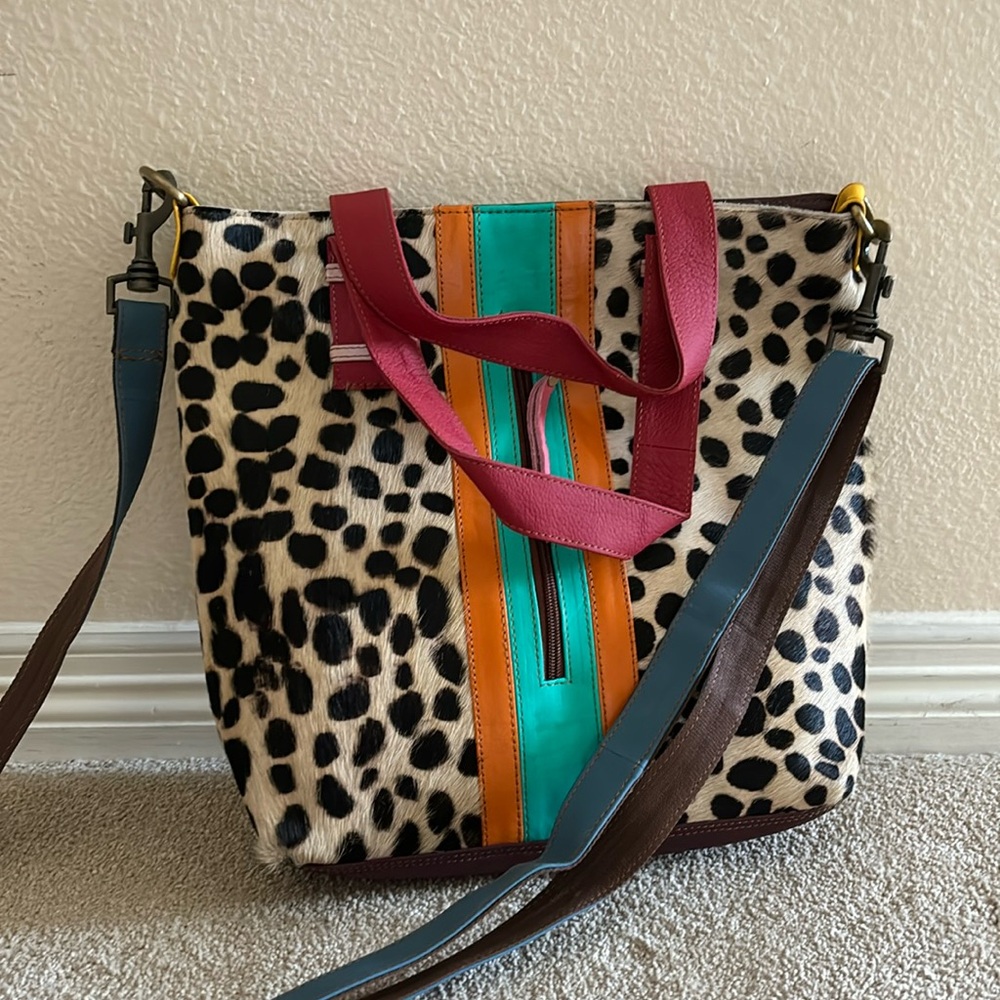 Multicolor Leopard Print Tote Bag